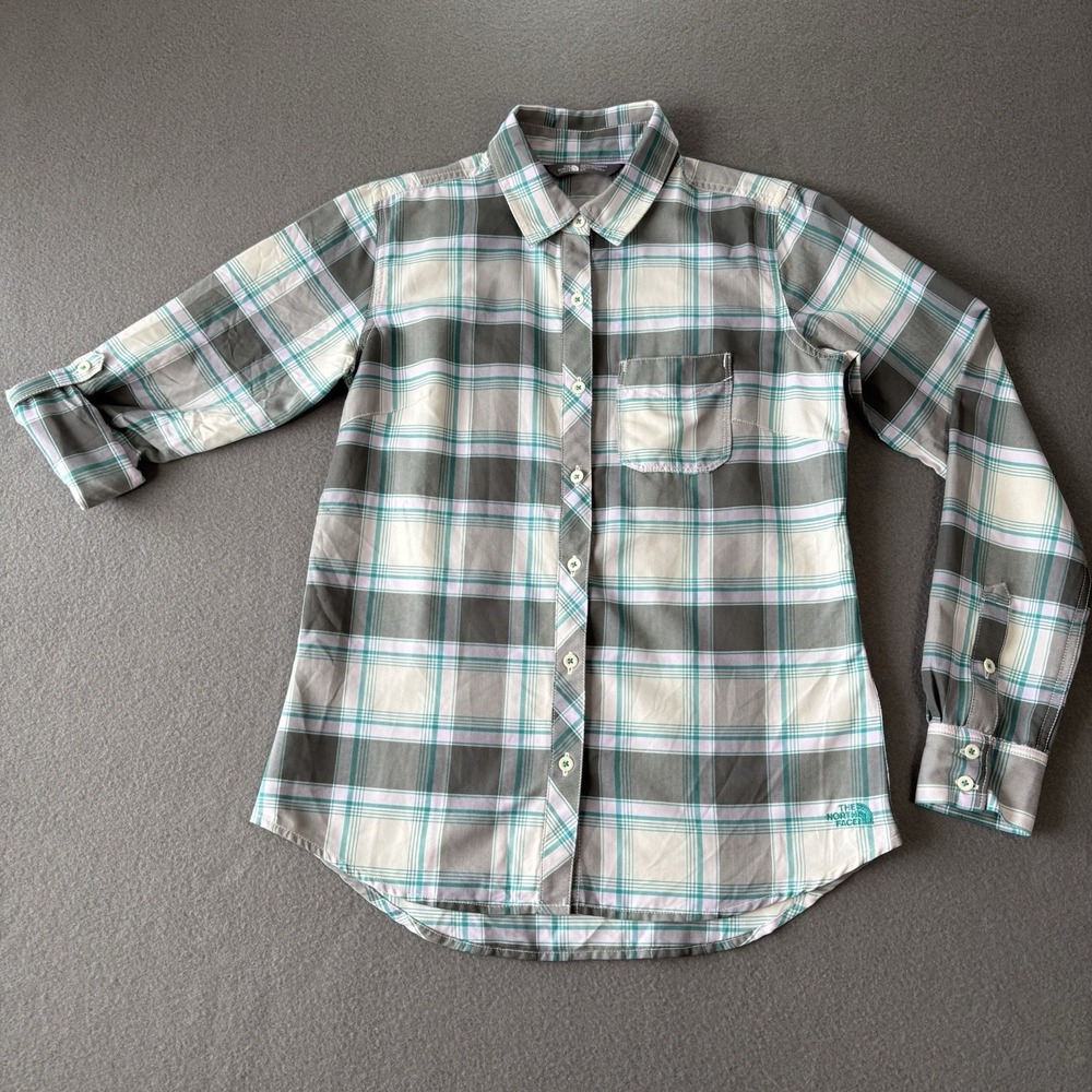 The North Face Womens S Plaid Shirt Nylon Button Up Hiking‎ Outdoor Gorpcore
